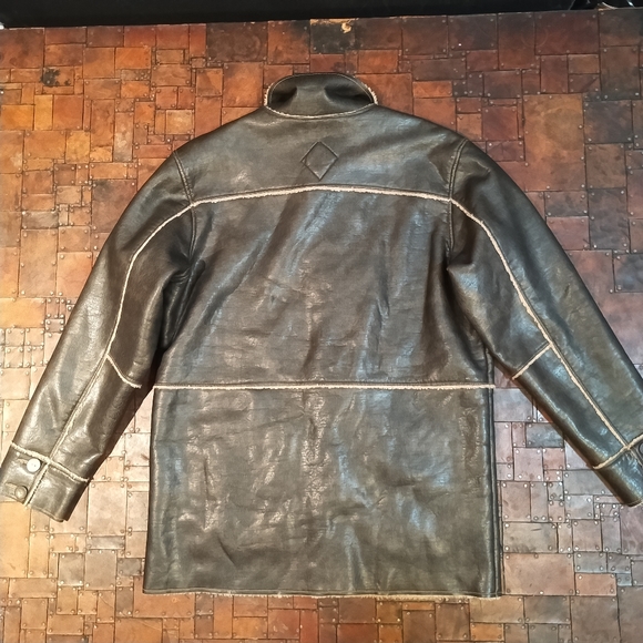 Store Close Mid Of Nov!! Vintage Silver Denim Boa Jacket L For Men - Picture 2 of 4